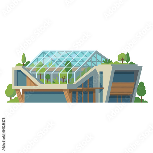 Renewable Energy Technology Elements Set with Geothermal, Hydrogen, Tidal, Wave and Algae Biofuel Illustration