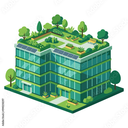 Renewable Energy Technology Elements Set with Geothermal, Hydrogen, Tidal, Wave and Algae Biofuel Illustration