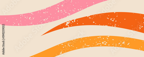 Creative abstract summer layout in a modern geometric style with bright vibrant tones. Clean minimal design perfect for corporate identity, digital ads, presentation covers, and promotional materials.