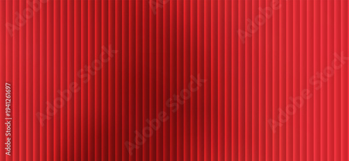 White, black and red ribbed abstract background with glass effect, corrugated iridescent color gradient. Vector illustration