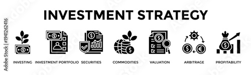 Investment Strategy Banner Web Icon Vector Illustration Concept For Build Diversified Portfolios To Maximize Returns