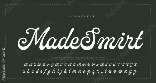 Brush Script Logotype Font lettering handwritten  