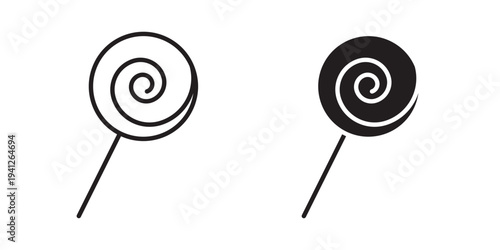 Candy icon for web, design. Linear illustrations, editable strokes