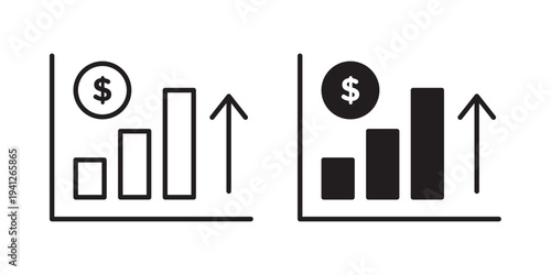 Chat arrow grow icon for web, design. Linear illustrations, editable strokes