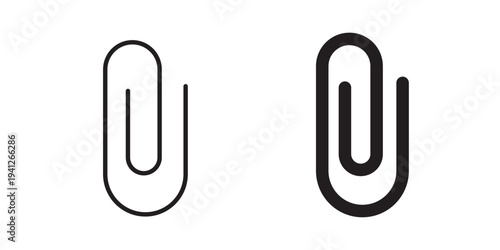 Clip icon for web, design. Linear illustrations, editable strokes
