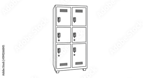 Six Door Metal Locker Cabinet, Storage Unit, Gym Locker, School Locker, Office Furniture