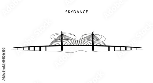 Skydance Cable-Stayed Bridge Design, Modern Architecture, Engineering Marvel