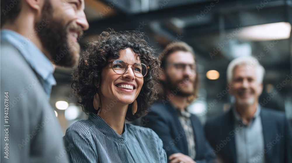 Obraz premium Smiling diverse business team portrait