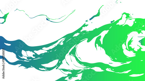 Vector An abstract artwork that mimics the ocean with flowing gradient hues of blue and green, the piece evokes a sense of fluid movement and vibrant artistry.