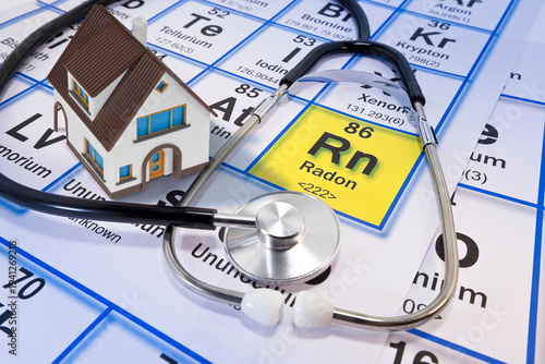 SEARCHING FOR THE PRESENCE OF NATURAL RADON GAS IN THE SUBSOIL - Concept with a small home model and stethoscope