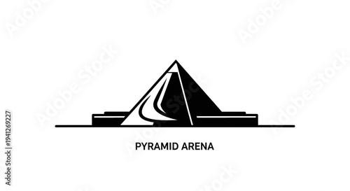 Pyramid Arena Logo - Modern Geometric Architecture Symbol