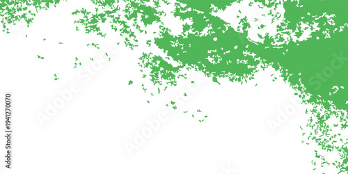 Abstract green grunge background with halftone effects.