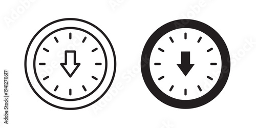 Down time icon for web, design. Linear illustrations, editable strokes