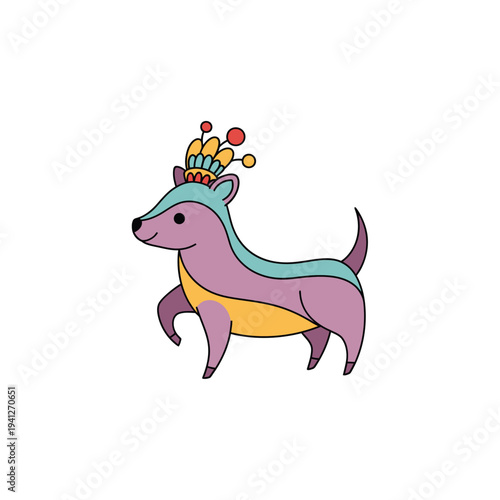 Fantasy unicorn magical creature illustration icon
