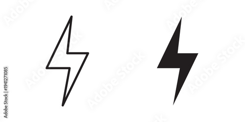 Energy Icon for web, design. Linear illustrations, editable strokes