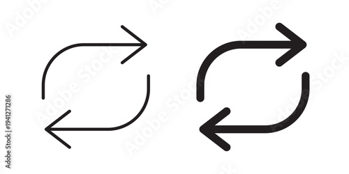Exchange icon for web, design. Linear illustrations, editable strokes