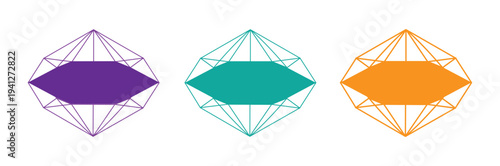 Royal Diamond Icons Collection – Linear, Silhouette & Premium Quality Diamond Vector Set.