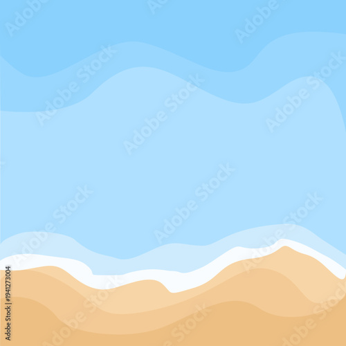 flat lay abstract flat beach summer mockup background design illustration vector