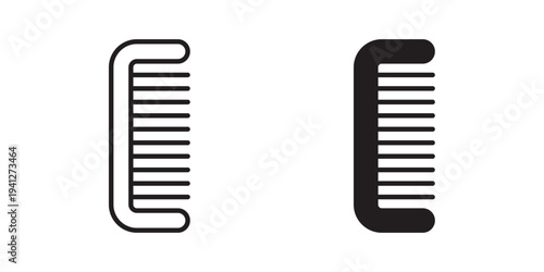 Hair brush icon for web, design. Linear illustrations, editable strokes