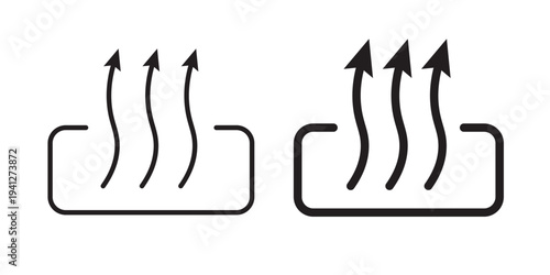 Heat icon for web, design. Linear illustrations, editable strokes