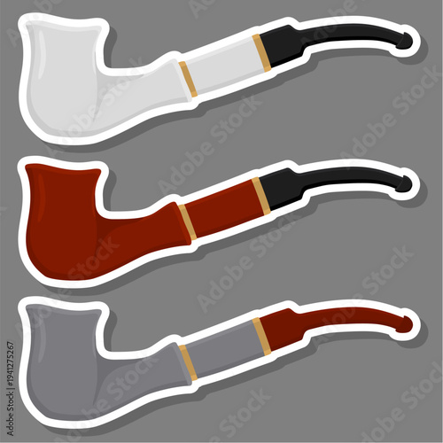 set different types smoke pipes different size for tobacco