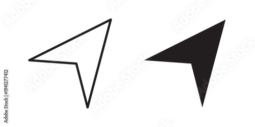 Navigation icon for web, design. Linear illustrations, editable strokes