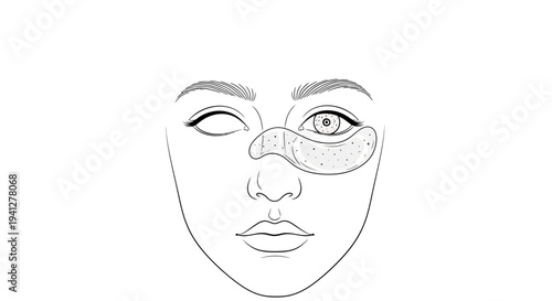 Woman Applying Under Eye Patches for Skincare and Beauty Routine