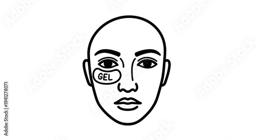 Woman Applying Under Eye Gel Patch for Skincare and Beauty Routine