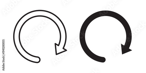 Redo icon for web, design. Linear illustrations, editable strokes