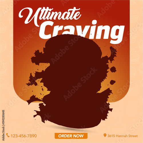 Ultimate Craving Burger Social Media Post Template