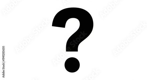 Conceptual symbol of inquiry, mystery, and confusion