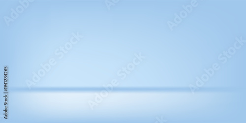 Blue studio room. Limbo light background. Abstract 3d backdrop for product presentation. Minimal wall scene. Showcase, promotion display