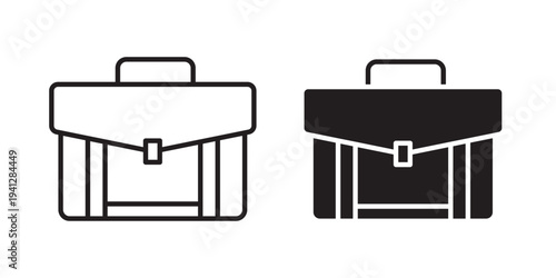 Suitcase icon for web, design. Linear illustrations, editable strokes