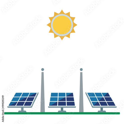 Green Energy City Illustrations of Solar, Wind, and Sustainable Urban Life.