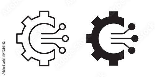 Transform icon for web, design. Linear illustrations, editable strokes