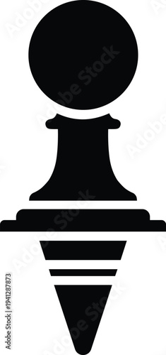 Chess pawn silhouette chess piece