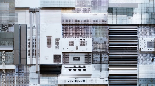 High Fidelity Industrial Flat Lay of Wafer Fabrication Materials