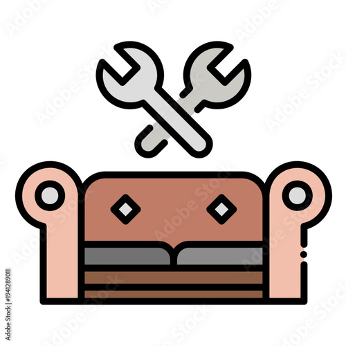 Furniture Repair and Upholstery Service Icon