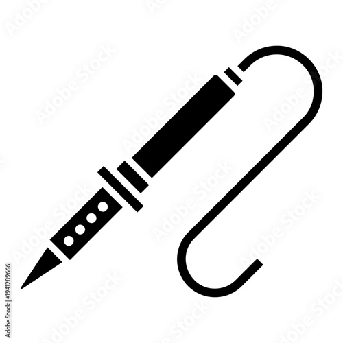 Soldering Iron Vector Icon for Electronics Repair