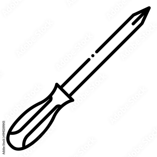 Phillips Head Screwdriver Tool Isolated on White