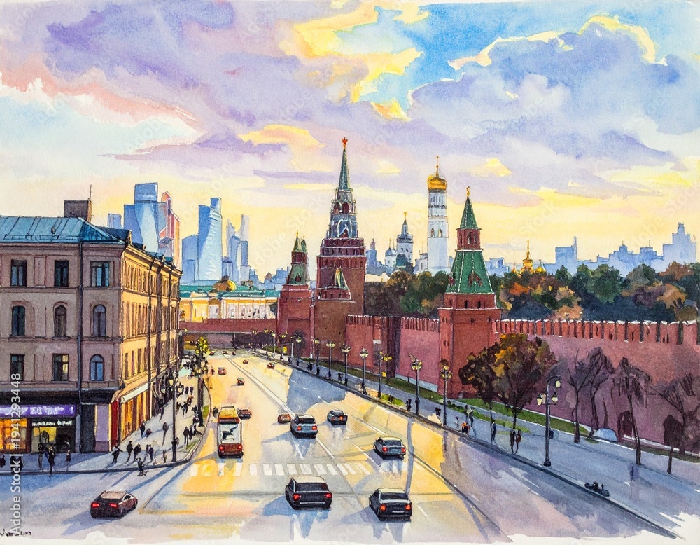 Obraz premium view of the moscow kremlin