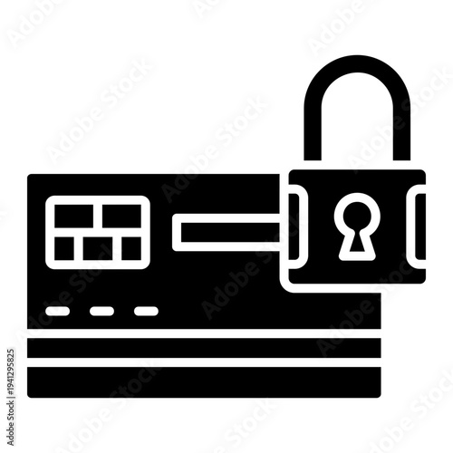 Credit Card Security Icon: Secure Payment Concept