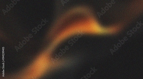 Golden amber light trail flowing across grainy dark vintage backdrop