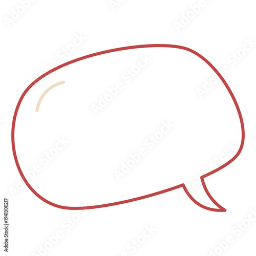 Oval shaped speech bubble doodle