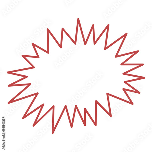 Spiky starburst scream bubble doodle