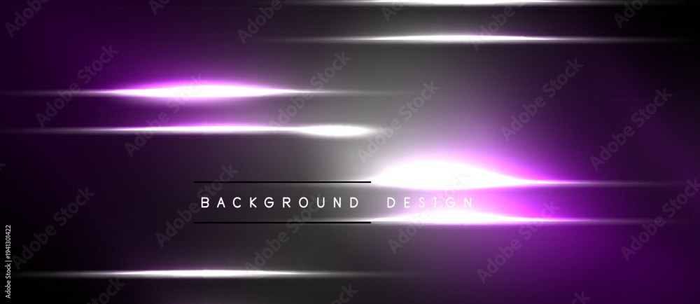 Fototapeta premium Abstract purple lines over black background. Bright streaks create dynamic visual effect. Modern design element for presentations.