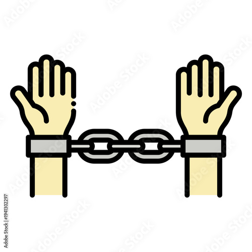 Shackled Hands: Symbol of Injustice and Imprisonment