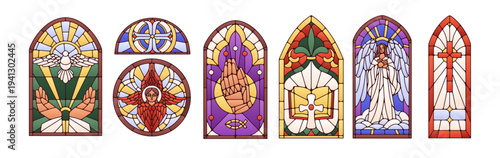 Fotografía Stained glass windows set