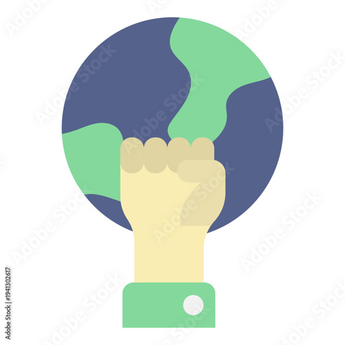 Hand Holding Globe - Environmental Activism Concept