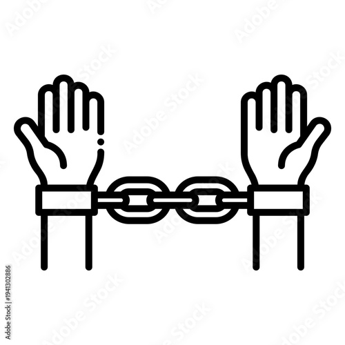 Hands in Shackles: Symbol of Slavery and Imprisonment